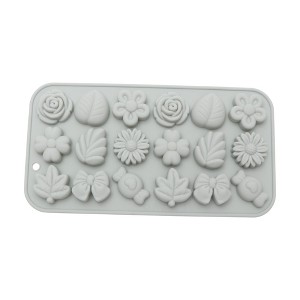 Unique Bargains Candy Making Moulds 18-Cavity Floral Candy Bow Candy Mould Hand Wash 8.07"x4.29"x0.59" 1 Pc - 1 of 4