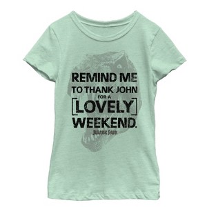 Girl's Jurassic Park Lovely Weekend T-Shirt - 1 of 3