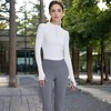 Anna-Kaci Active Women's Long Sleeve Half-Zip Compression Top with Contour Seams - 3 of 4