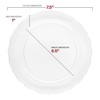 Smarty Had A Party 7.5" Clear Vintage Plastic Appetizer Plates - 120 pcs - 3 of 4