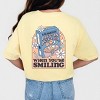 S.W.Smiley Life Is Better Cereal - Women's Garment Dyed Graphic T-Shirt - 4 of 4