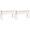 vidaXL Garden Planters 2 pcs with Legs White Solid Wood Pine - 2 of 4