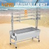 132 LBS Roaster Spit Rotisserie BBQ Grill Pig Lamb Chicken Roaster 50W With Wheels - 4 of 4