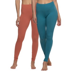 Felina Womens Velvety Super Soft Lightweight Leggings, 2-Pack Yoga Pants - 1 of 4