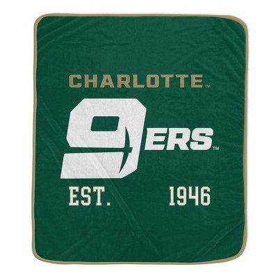 NCAA Charlotte 49ers Vintage Arch Block Flannel Fleece Blanket
