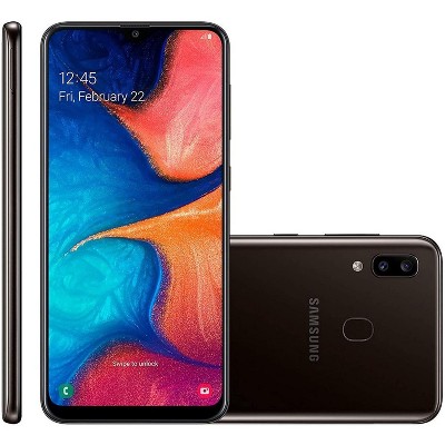 Manufacturer Refurbished Samsung Galaxy A20 A205U (Fully Unlocked) 32GB Black (Grade A+)
