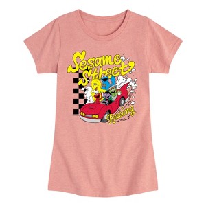 Girls' - Sesame Street - SS Racing Fitted Short Sleeve Graphic T-Shirt - 1 of 4