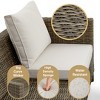4 Piece Patio Conversation Sets with Cushions and Coffee Table Beige - 4 of 4