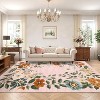 2' x 6' Green Floral Runner Rug, Washable, Low-Pile, Non-Slip, Stain-Resistant, Soft Foldable Ideal for Entryway, Laundry, Bathroom - 3 of 4