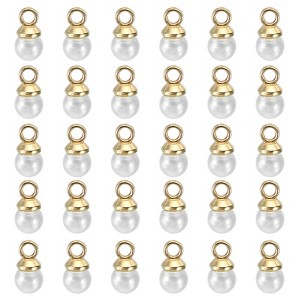 Unique Bargains Plastic Bulk Elegant DIY Crafts Jewelry Making Pearl Pendant 100 Pcs - 1 of 4