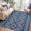 Washable Modern Geometric Area Rugs with Shapes and Stripped Lines Print, Non Slip Low Pile Carpet for Home Office - 3 of 4