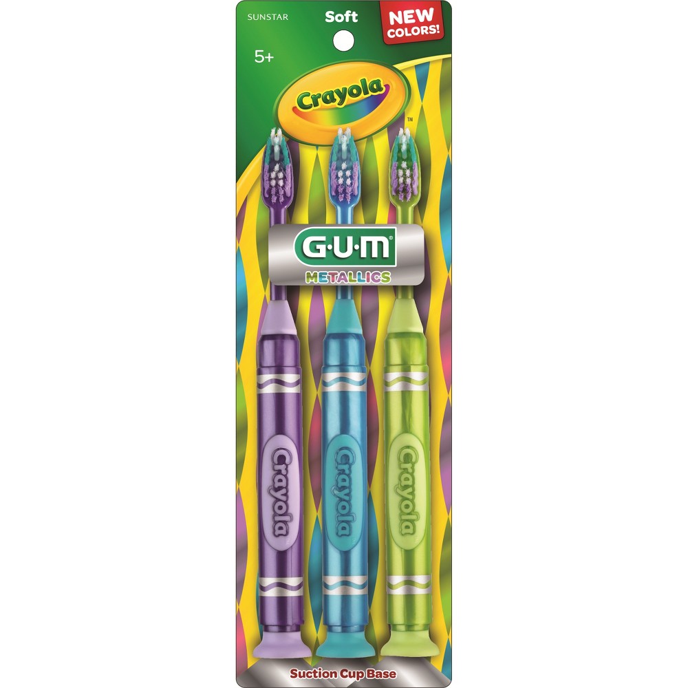 UPC 070942123396 product image for Gum Crayola Metallics - 3ct, Green | upcitemdb.com