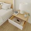 Plank+Beam Solid Wood Duo Queen Bedroom Set with 2 Nightstands, White/Birch - 4 of 4