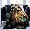 Lomsoe Cute Owl Print Flannel Blanket - All Seasons Soft and Warm Throw Blanket for Bed, Napping, Camping, Travel, Office - 4 of 4