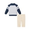 Andy & Evan  Infant  Navy/Heather Grey Shawl Cardigan & Pant Set - 3 of 4