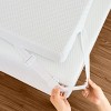 SUBRTEX 3 Inch Gel Memory Foam Mattress Topper with Removable Fitted Cover, Cooling Soft & Breathable, White - image 2 of 4