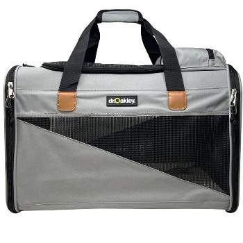 Pawhut 39 Portable Soft-sided Pet Cat Carrier With Divider, Two  Compartments, Soft Cushions, & Storage Bag, Gray : Target