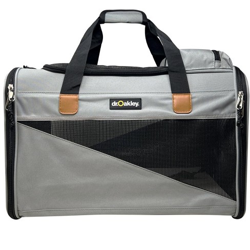 Pet Carrier 39 Soft-Sided with Divider and Dual Compartment in Gray