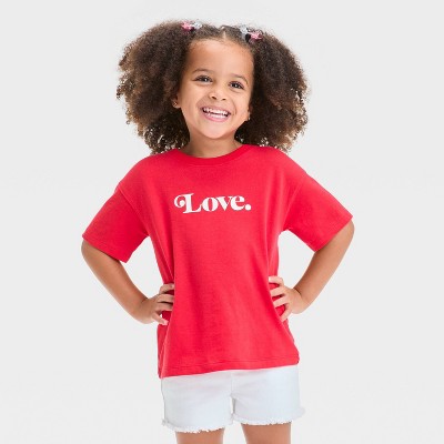 Toddler Girls' Jersey T-Shirt - Cat & Jack™ Red