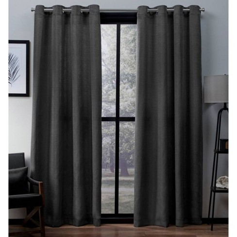 Virenze Faux Silk Window Curtain Panel Pair Exclusive Home Target