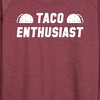 Women's - Instant Message - Taco Enthusiast Lightweight French Terry Wide Neck Long Sleeve Shirt - 2 of 4