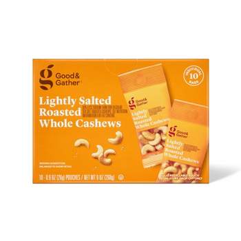 Lightly Salted Roasted Whole Cashews - 10 Ct Multipack - Good & Gather™