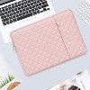 MaseiKar Laptop Case 13.3 inch, 13-13.3 inch Laptop Sleeve Compatible with MacBook Air,Square Quilted Vertical Computer Bag with Pocket, Chalk Pink - 2 of 4