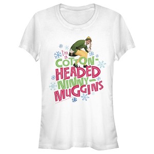 Juniors Womens Elf Cotton-Headed Ninny Muggins T-Shirt - 1 of 3