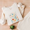 Simply Sage Market Winter Floral Lightweight Garment Dyed Sweatshirt - 3 of 4
