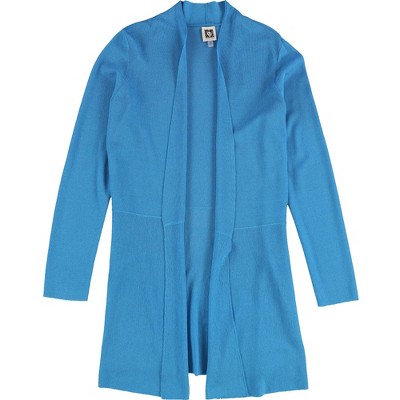 Anne Klein Womens Ribbed Cardigan Sweater