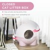 LOVMOR Hooded Large Kitty Litter Pan with Lid, Scoop, Leaking Sand Pedal and Top Handle - 2 of 4