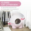 LOVMOR Hooded Large Kitty Litter Pan with Lid, Scoop, Leaking Sand Pedal and Top Handle - image 2 of 4