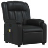 vidaXL Massage Recliner Chair, Adjustable Recliner with 6-Point Vibration Massage, Black Leather - 4 of 4