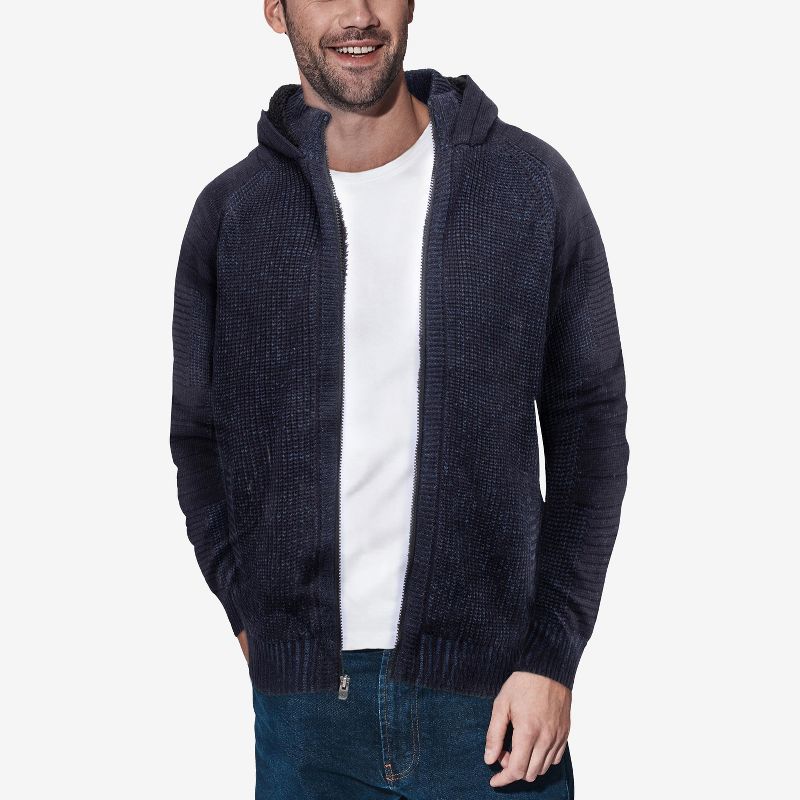 X RAY Men's Full Zip Cardigan Sweater, Casual Slim Fit Long Sleeve Knitted Zip Up Jacket for Fall & Winter, 3 of 6
