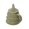 Transpac Dolomite 5.75 in. Green Christmas Sculpted Tree Mug with Lid - image 4 of 4