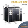 8x4 FT Resin Outdoor Storage Shed, Garden Storage Shed With Lockable Doors, Utility Tool Storage House for Backyard Garden Patio Lawn - 3 of 4