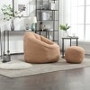 Okak Bean Bag Chair Floor Chair with Padded Foam and Upholstered Footrest, Comfy Sofa Chair for Living Room, Bedroom - 3 of 4