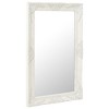 Aghana Digitals Baroque Style Rectangular Wall Mirror, 19.7x31.5in White Natural Wood with Antique - 2 of 4