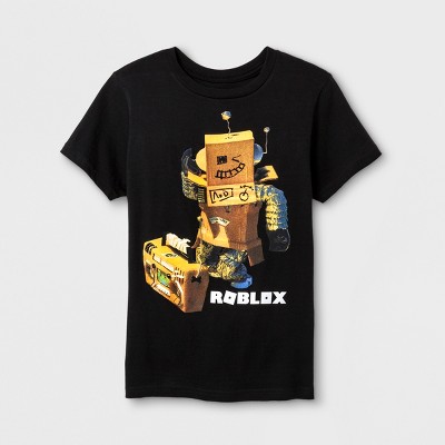 Boys Roblox Short Sleeve T Shirt Black - roblox boy guest