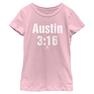 Girl's WWE Stone Cold Steve Austin 3:16 White Logo T-Shirt - 1 of 4