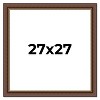 PosterPalooza | Square Traditional Brown Picture Frame - UV Acrylic, Foam Board Backing, Hanging Hardware - 2 of 4