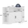 Corner Tv Stand with Power Outlet for TVs up to 55 Inch , Farmhouse Corner Entertainment Center with Adjustable Shelves for Living Room Bedroom - 2 of 4