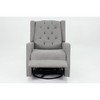 Lyngins Modern Upholstered Manual Recliner Sofa Swivel Chair with Adjustable Footrest,Accent Glider Chair for Living Room,Office - 3 of 4
