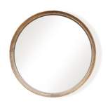 26" Classic Wood Round Mirror Natural - Threshold™