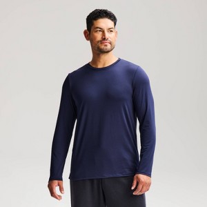 Men's Long Sleeve Performance T-Shirt - All In Motion™ Navy Blue L : Target