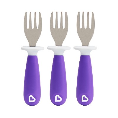 Munchkin Raise Toddler Forks - Purple 3pk