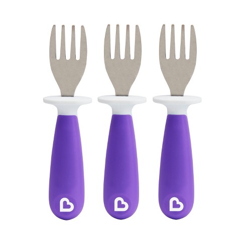 Baby Fork  Silicone Bamboo Weaning Fork - The Purple Monkey