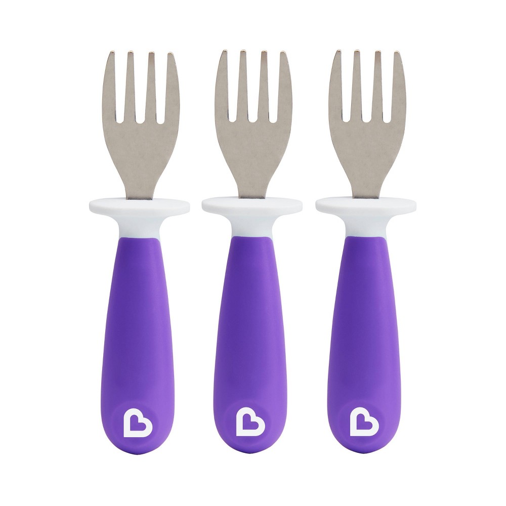 Photos - Cutlery Set Munchkin Raise Toddler Forks - Purple 3pk 