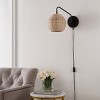 Grigory 15" Wall Sconce (Set of 2) - SCN4079 - Natural/Black - Safavieh - 2 of 4