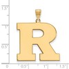Black Bow Jewelry 10k Yellow Gold Rutgers Scarlet Knights NCAA Extra Large Pendant - 2 of 3